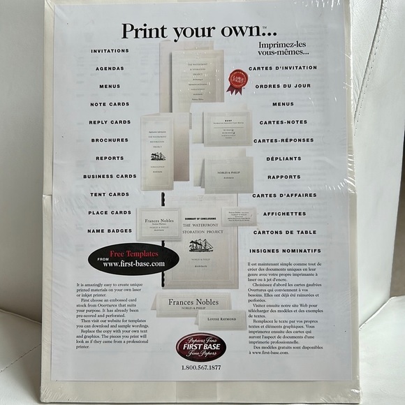 First Base Overtures Embossed Invitation Card - Picture 6 of 7